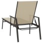vidaXL Tumbona de acero y tela textilene crema vidaXL Tumbona de acero y tela textilene crema