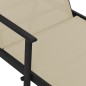 vidaXL Tumbona de acero y tela textilene crema vidaXL Tumbona de acero y tela textilene crema