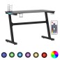 vidaXL Escritorio gaming con luz LED forma Y negro 110x60x75 cm