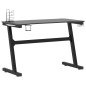 vidaXL Escritorio gaming con luz LED forma Y negro 110x60x75 cm