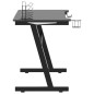 vidaXL Escritorio gaming con luz LED forma Y negro 110x60x75 cm
