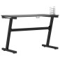 vidaXL Escritorio gaming con luz LED forma Y negro 110x60x75 cm