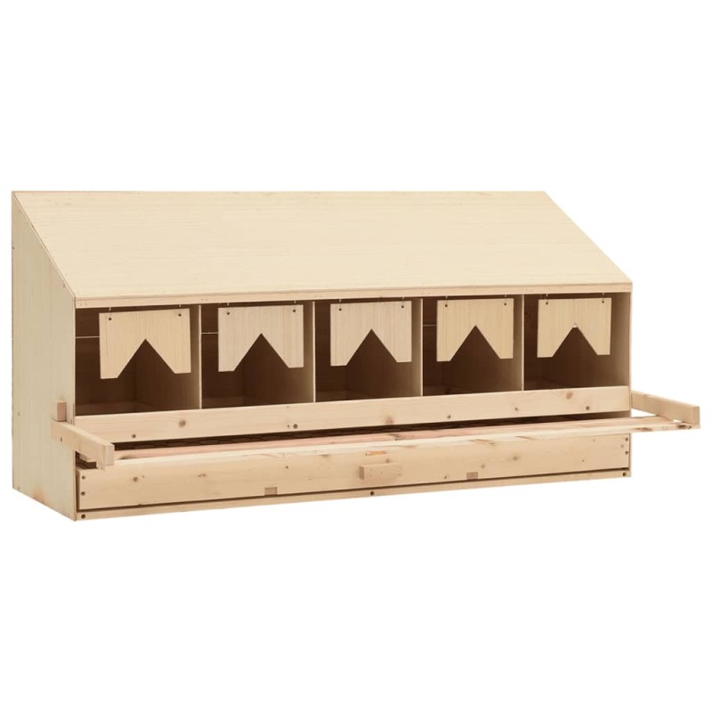 vidaXL Ponedero para gallinas 5 compartimentos madera pino 117x33x54cm vidaXL Ponedero para gallinas 5 compartimentos madera pino 117x33x54cm