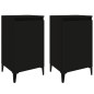 vidaXL Mesitas de noche 2 uds madera contrachapada negro 40x35x70 cm vidaXL Mesitas de noche 2 uds madera contrachapada negro 40x35x70 cm