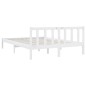 vidaXL Estructura de cama de madera maciza de pino blanca 160x200 cm vidaXL Estructura de cama de madera maciza de pino blanca 160x200 cm