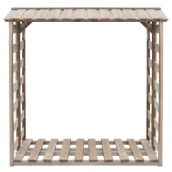 vidaXL Caseta para leña madera de pino impregnada 150x90x176 cm