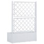 vidaXL Arriate con enrejado y sistema de riego automático blanco vidaXL Arriate con enrejado y sistema de riego automático blanco