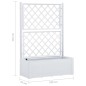 vidaXL Arriate con enrejado y sistema de riego automático blanco vidaXL Arriate con enrejado y sistema de riego automático blanco