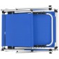 vidaXL Tumbona plegable con toldo aluminio y textilene azul vidaXL Tumbona plegable con toldo aluminio y textilene azul