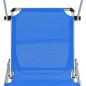 vidaXL Tumbona plegable con toldo aluminio y textilene azul vidaXL Tumbona plegable con toldo aluminio y textilene azul