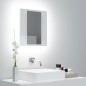 vidaXL Armario espejo de baño LED acrílico blanco brillo 40x12x45 cm vidaXL Armario espejo de baño LED acrílico blanco brillo 40x12x45 cm