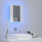vidaXL Armario espejo de baño LED acrílico blanco brillo 40x12x45 cm vidaXL Armario espejo de baño LED acrílico blanco brillo 40x12x45 cm