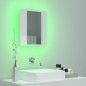 vidaXL Armario espejo de baño LED acrílico blanco brillo 40x12x45 cm vidaXL Armario espejo de baño LED acrílico blanco brillo 40x12x45 cm