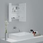 vidaXL Armario espejo de baño LED acrílico blanco brillo 40x12x45 cm vidaXL Armario espejo de baño LED acrílico blanco brillo 40x12x45 cm