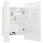 vidaXL Armario espejo de baño LED acrílico blanco brillo 40x12x45 cm vidaXL Armario espejo de baño LED acrílico blanco brillo 40x12x45 cm