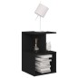 vidaXL Mesita de noche madera contrachapada negro 35x35x55 cm vidaXL Mesita de noche madera contrachapada negro 35x35x55 cm