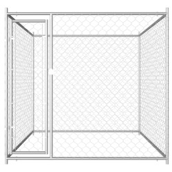 vidaXL Perrera de exterior 193x193x185 cm 
