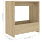 vidaXL Mesa auxiliar de madera contrachapada roble Sonoma 50x26x50 cm vidaXL Mesa auxiliar de madera contrachapada roble Sonoma 50x26x50 cm