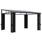 vidaXL Cenador con cortina gris antracita 405x294x244 cm vidaXL Cenador con cortina gris antracita 405x294x244 cm