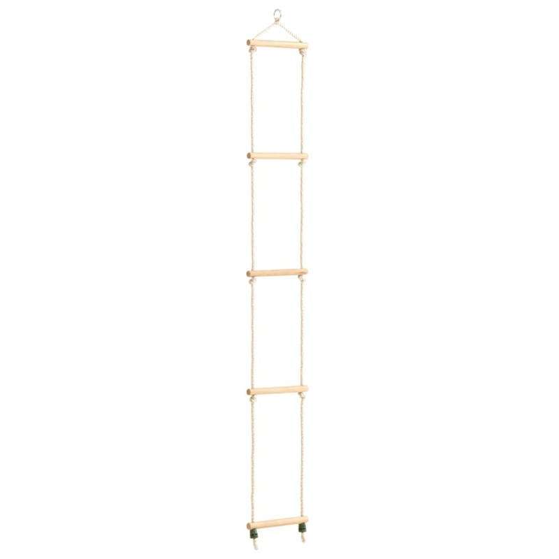 vidaXL Escalera de cuerda para niños madera maciza y PE 30x168 cm vidaXL Escalera de cuerda para niños madera maciza y PE 30x168 cm
