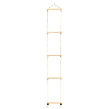 vidaXL Escalera de cuerda para niños madera maciza y PE 30x168 cm