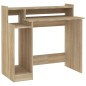 vidaXL Escritorio con LED madera contrachapada roble sonoma 97x45x90cm