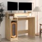 vidaXL Escritorio con LED madera contrachapada roble sonoma 97x45x90cm