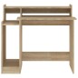 vidaXL Escritorio con LED madera contrachapada roble sonoma 97x45x90cm