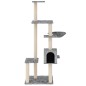 vidaXL Rascador para gatos con postes de sisal gris claro 142 cm vidaXL Rascador para gatos con postes de sisal gris claro 142 cm
