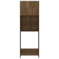 vidaXL Armario de lavadora marrón roble 64x25,5x190 cm