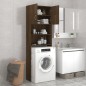 vidaXL Armario de lavadora marrón roble 64x25,5x190 cm