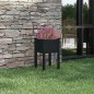 vidaXL Jardinera de madera maciza de pino negro 40x40x70 cm vidaXL Jardinera de madera maciza de pino negro 40x40x70 cm