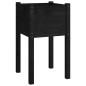 vidaXL Jardinera de madera maciza de pino negro 40x40x70 cm vidaXL Jardinera de madera maciza de pino negro 40x40x70 cm