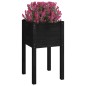 vidaXL Jardinera de madera maciza de pino negro 40x40x70 cm vidaXL Jardinera de madera maciza de pino negro 40x40x70 cm