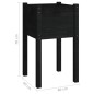 vidaXL Jardinera de madera maciza de pino negro 40x40x70 cm vidaXL Jardinera de madera maciza de pino negro 40x40x70 cm