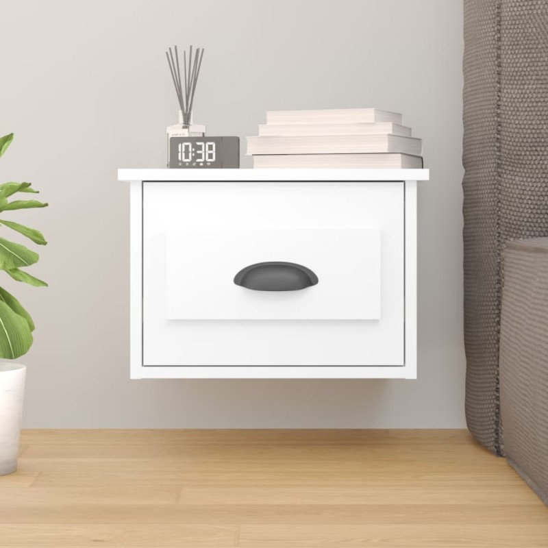 vidaXL Mesita de noche de pared blanco 41,5x36x28 cm vidaXL Mesita de noche de pared blanco 41,5x36x28 cm