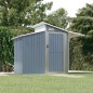 vidaXL Cobertizo de jardín acero galvanizado gris 270x130x208,5 cm