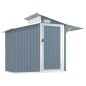vidaXL Cobertizo de jardín acero galvanizado gris 270x130x208,5 cm