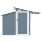 vidaXL Cobertizo de jardín acero galvanizado gris 270x130x208,5 cm