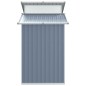 vidaXL Cobertizo de jardín acero galvanizado gris 270x130x208,5 cm