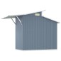 vidaXL Cobertizo de jardín acero galvanizado gris 270x130x208,5 cm