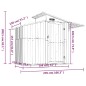 vidaXL Cobertizo de jardín acero galvanizado gris 270x130x208,5 cm