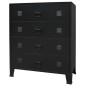 vidaXL Cajonera metálica de estilo industrial 78x40x93 cm negro vidaXL Cajonera metálica de estilo industrial 78x40x93 cm negro