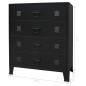 vidaXL Cajonera metálica de estilo industrial 78x40x93 cm negro vidaXL Cajonera metálica de estilo industrial 78x40x93 cm negro