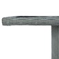 vidaXL Mesa de jardín de ratán sintético y vidrio templado gris claro vidaXL Mesa de jardín de ratán sintético y vidrio templado gris claro