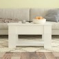 vidaXL Mesa de centro madera contrachapada blanco brillo 79x49x41 cm vidaXL Mesa de centro madera contrachapada blanco brillo 79x49x41 cm