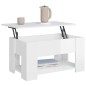 vidaXL Mesa de centro madera contrachapada blanco brillo 79x49x41 cm vidaXL Mesa de centro madera contrachapada blanco brillo 79x49x41 cm