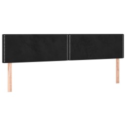 vidaXL Cabeceros 2 unidades de terciopelo negro 90x5x78/88 cm