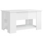 vidaXL Mesa de centro madera contrachapada blanco brillo 79x49x41 cm vidaXL Mesa de centro madera contrachapada blanco brillo 79x49x41 cm