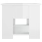 vidaXL Mesa de centro madera contrachapada blanco brillo 79x49x41 cm vidaXL Mesa de centro madera contrachapada blanco brillo 79x49x41 cm